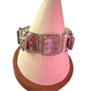 Taxco 925 Sterling Silver Thick Bangle Bracelet